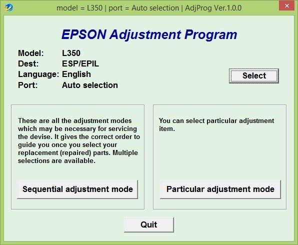 epson adjustment program l350 free download